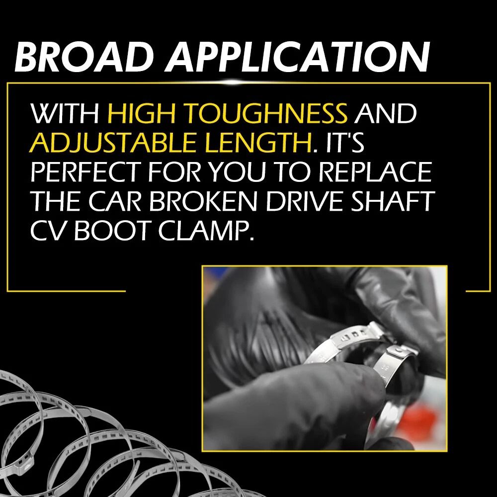 Universal Adjustable Axle CV Joint Boot Crimp Clamps Set Large Small Kit EE Durable Reliable For 7