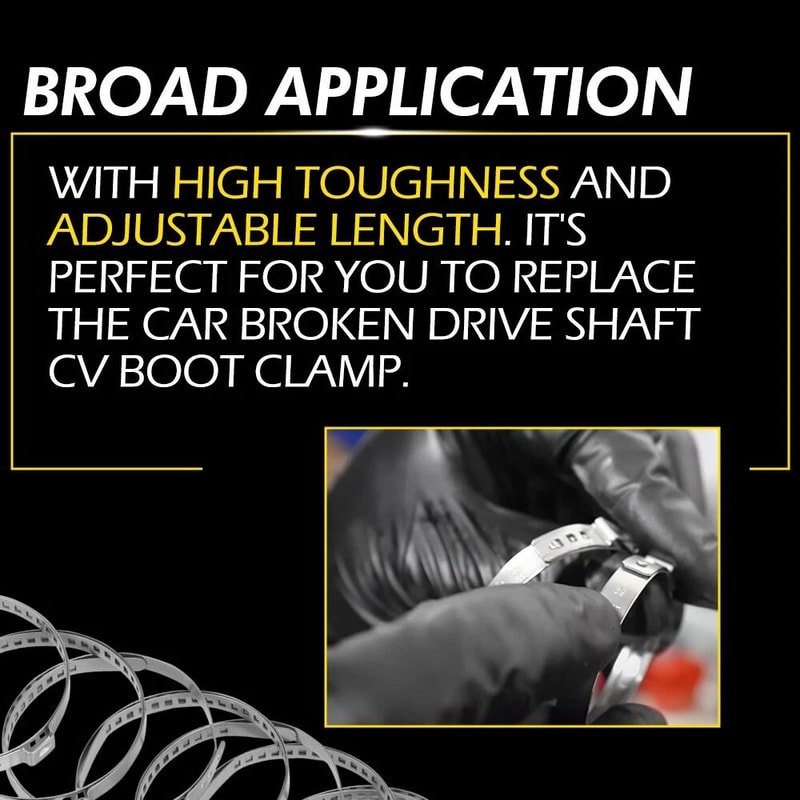 Universal Adjustable Axle CV Joint Boot Crimp Clamps Set Large Small Kit EE Durable Reliable For 7
