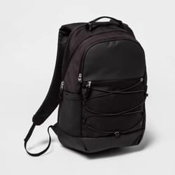backpack black, all in motion water-resistant backpack, ideal for travel, school, and commuting with laptop pocket