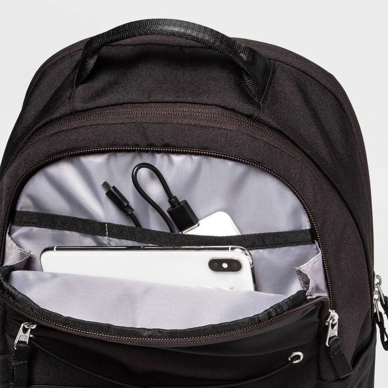 Backpack Black All In Motion WaterResistant Backpack Ideal For Travel School And Commuting With Lap 1