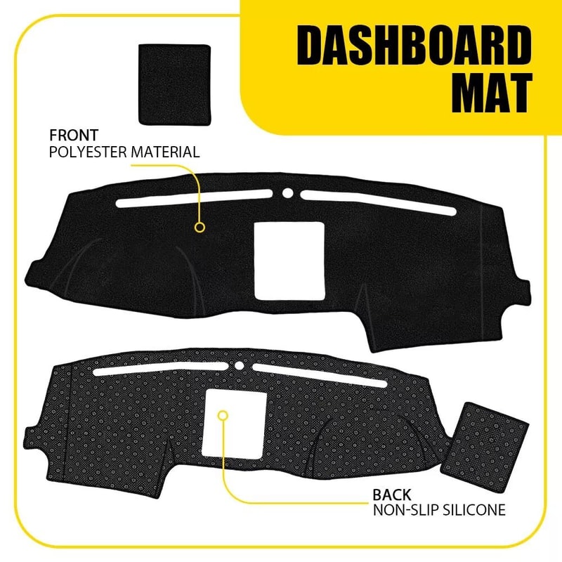 Nozzle Cover Cap For Headlight Washer Dashboard Mat Black Dash Cover Fits Your Car Durable Dash Pro 1