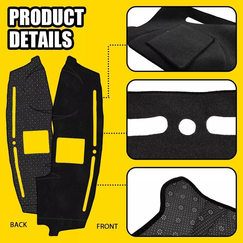 Nozzle Cover Cap For Headlight Washer Dashboard Mat Black Dash Cover Fits Your Car Durable Dash Pro 3