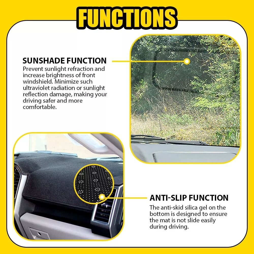 Nozzle Cover Cap For Headlight Washer Dashboard Mat Black Dash Cover Fits Your Car Durable Dash Pro 5