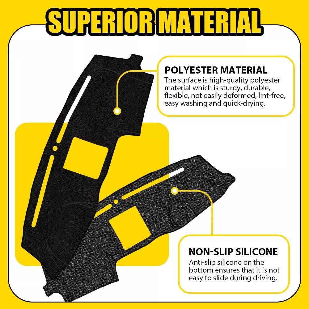 Nozzle Cover Cap For Headlight Washer Dashboard Mat Black Dash Cover Fits Your Car Durable Dash Pro 6