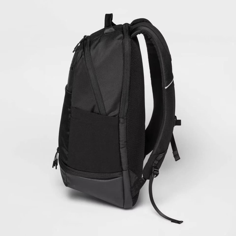All In Motion Black Backpack Lightweight Polyester Adjustable Straps Travel Bag Commuter Backpack 3
