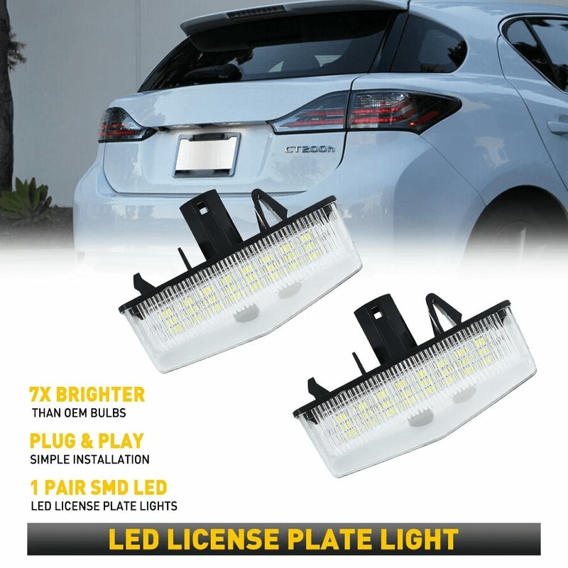 LED License Plate Light Pair Rear Tag Lamp Assembly For Bright Visibility 1