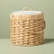Hearth Hand Woven Paper Wrapped Metal Ice Bucket Stylish Lid Portable Handle Perfect For Parties 0