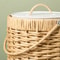 Hearth Hand Woven Paper Wrapped Metal Ice Bucket Stylish Lid Portable Handle Perfect For Parties 1