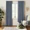 Blackout Chambray Cotton Kids Curtain Panel Navy Noise Reduction UV Protection Pillowfort 1