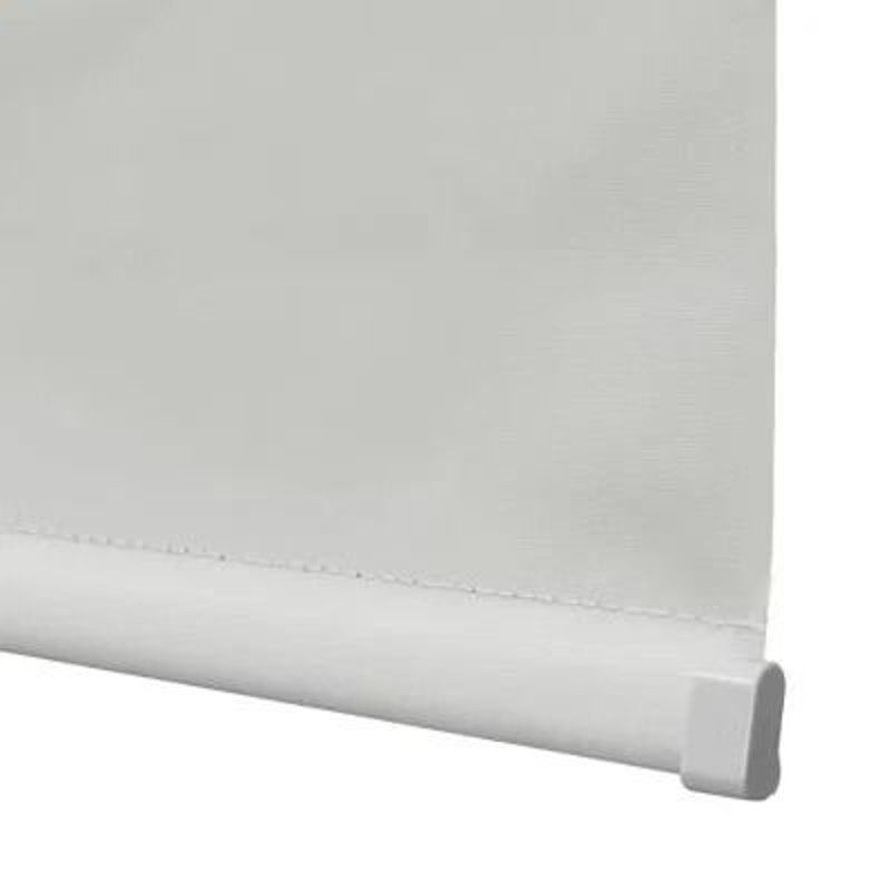 Gray Blackout Roller Window Shade With Slow Release System Cordless Light Blocking Fabric 1