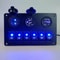 Waterproof Gang LED Rocker Switch Panel With Circuit Breaker Dual USB Ports Car Marine Boat Voltage 0