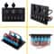Waterproof Gang LED Rocker Switch Panel With Circuit Breaker Dual USB Ports Car Marine Boat Voltage 1