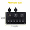 Waterproof Gang LED Rocker Switch Panel With Circuit Breaker Dual USB Ports Car Marine Boat Voltage 2