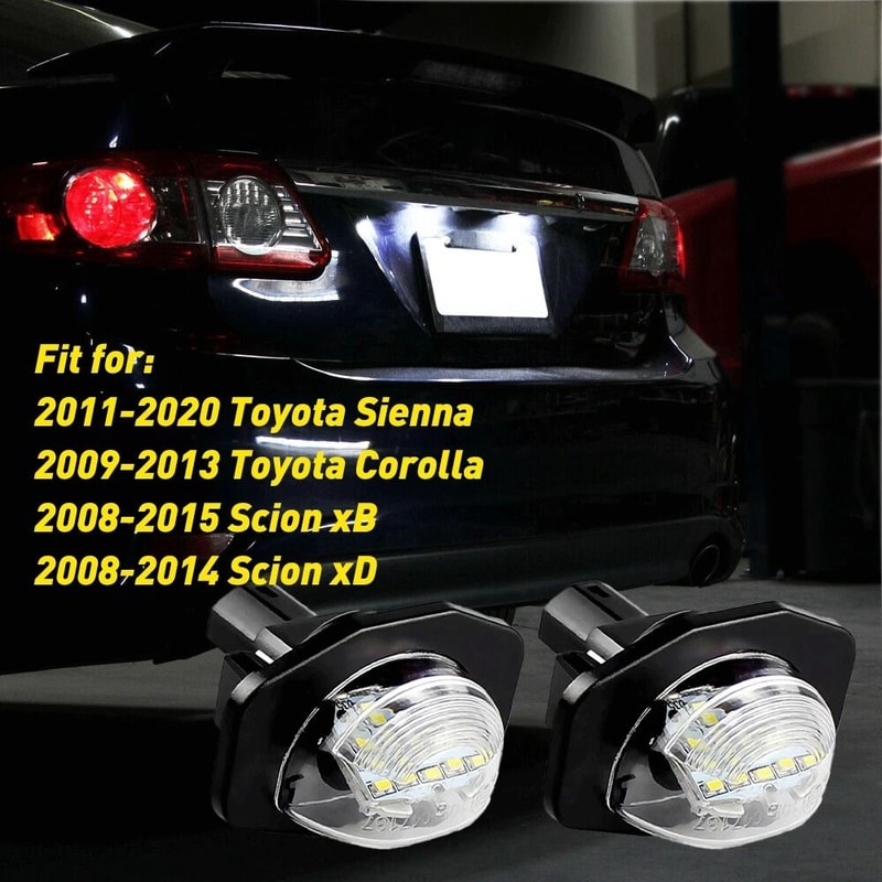 Rear Full LED Number License Plate Light Waterproof White Lamp High Brightness For Auto 1