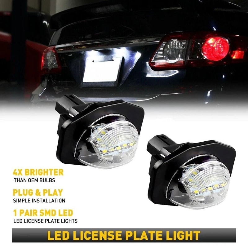 Rear Full LED Number License Plate Light Waterproof White Lamp High Brightness For Auto 2