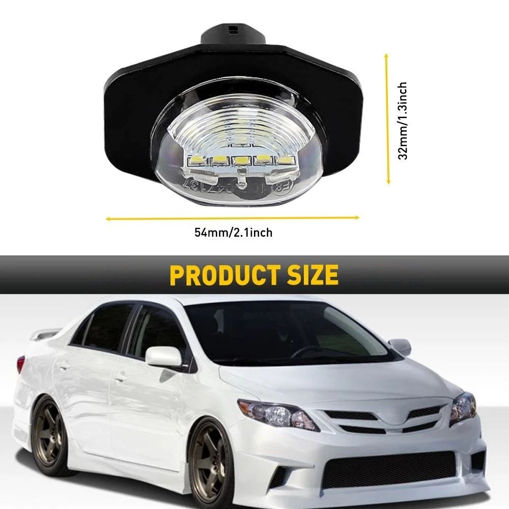Rear Full LED Number License Plate Light Waterproof White Lamp High Brightness For Auto 5