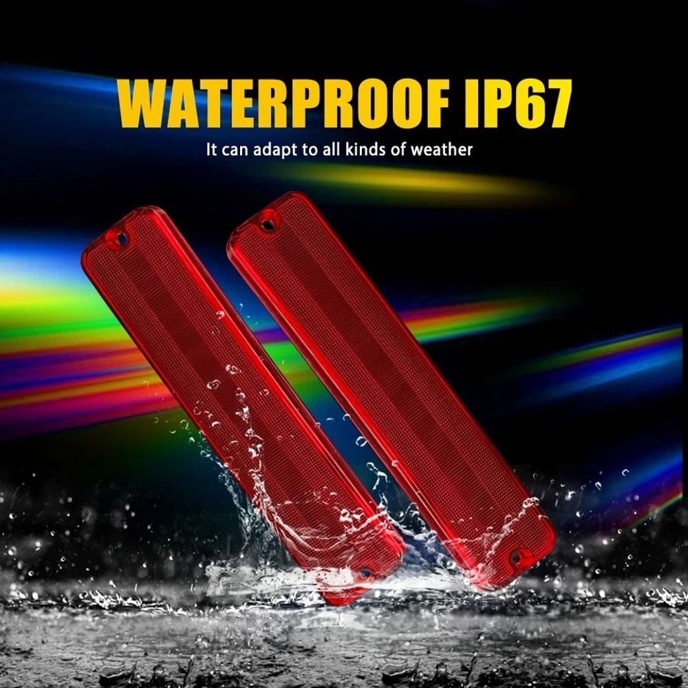 Waterproof Red Lens Rear Fender Side Marker Lights Durable ABS Stable Performance LED For Car Exter 4