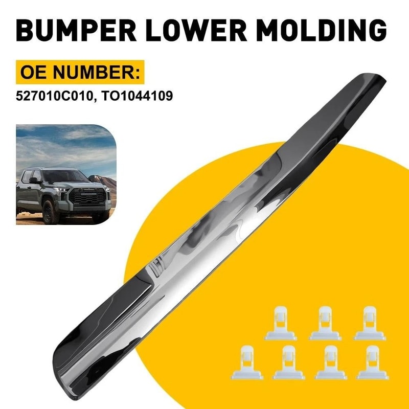 Front Lower Bumper Trim Molding Chrome Ideal Replacement Easy Installation HighQuality Chrome Trim 7