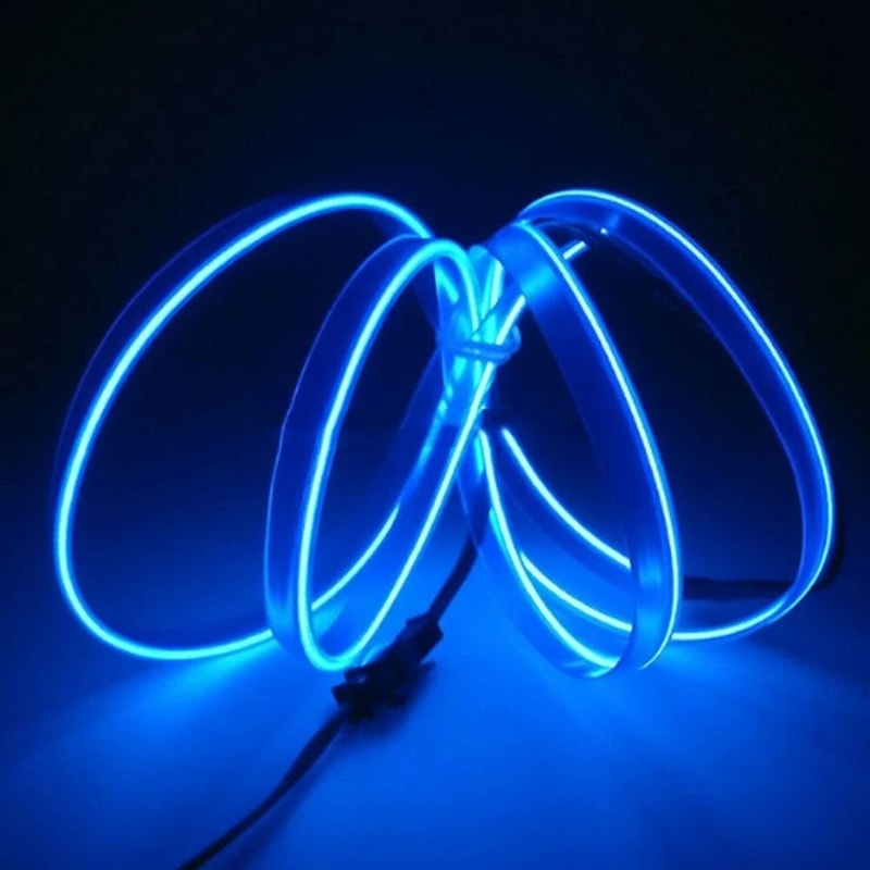 Cold Light LED Car Interior Blue Light Strip Decorative Atmosphere Wire Auto Accessories 5
