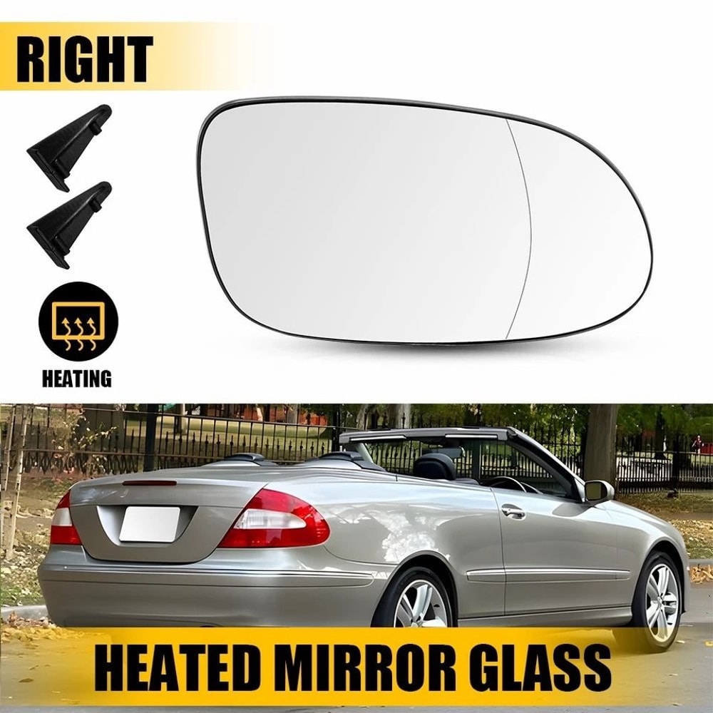 Passenger Side Heated Mirror Glass For Benz Durable Perfect Fit Road Safety 3