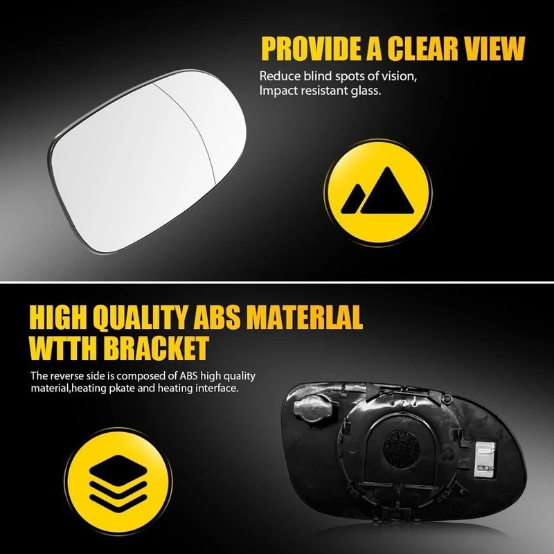 Passenger Side Heated Mirror Glass For Benz Durable Perfect Fit Road Safety 4