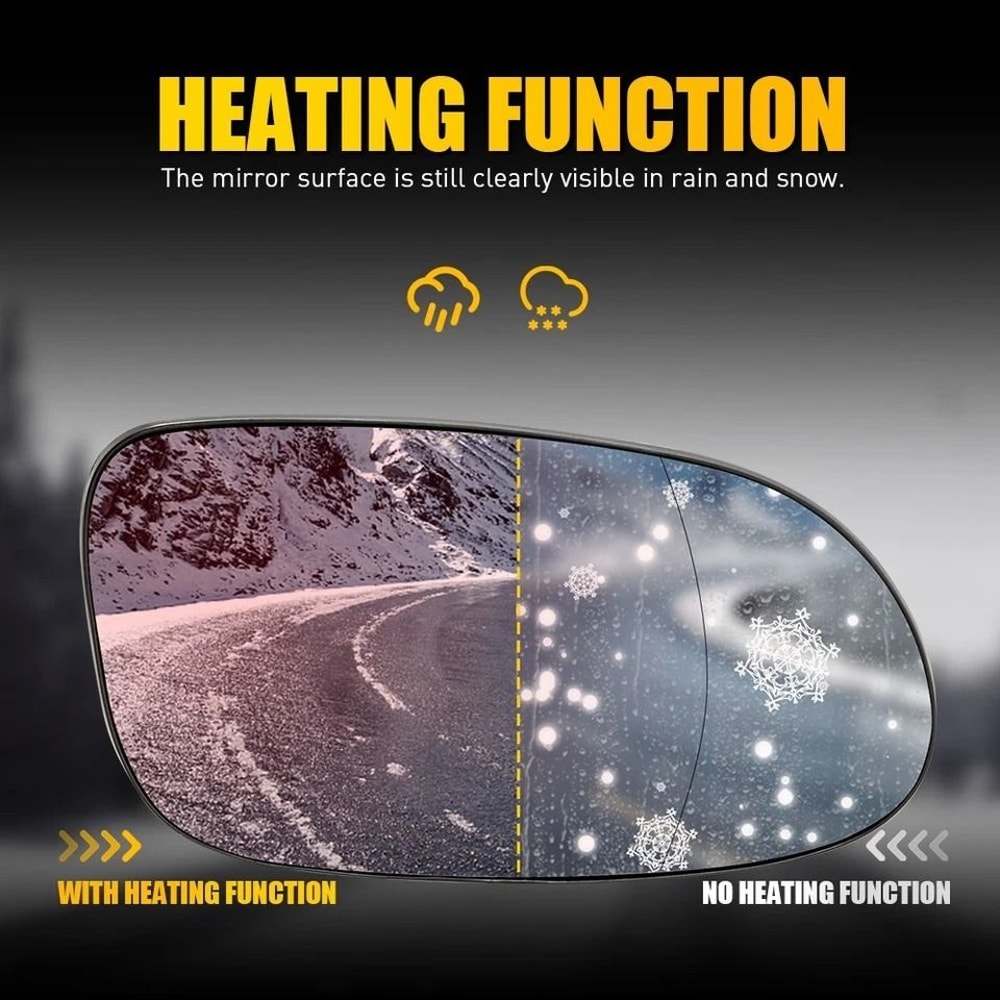Passenger Side Heated Mirror Glass For Benz Durable Perfect Fit Road Safety 7