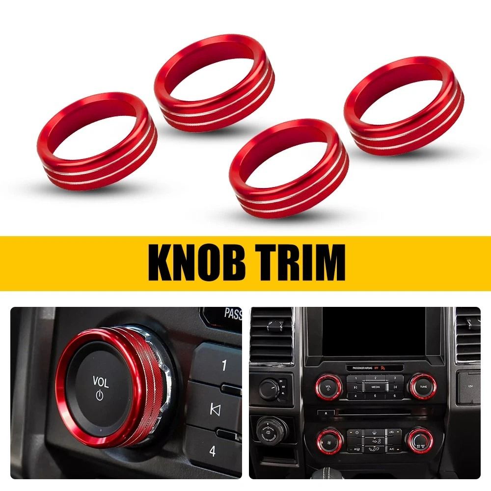 Audio Switch Knob Ring Cover Silver Air Conditioner Trim HighQuality Aluminum Alloy Accessory 2