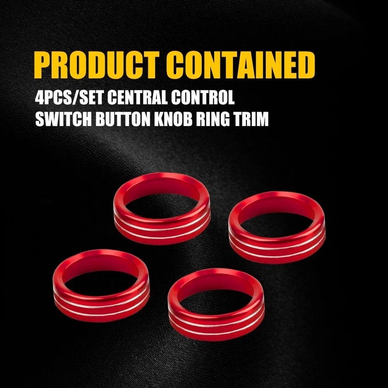 Audio Switch Knob Ring Cover Silver Air Conditioner Trim HighQuality Aluminum Alloy Accessory 5