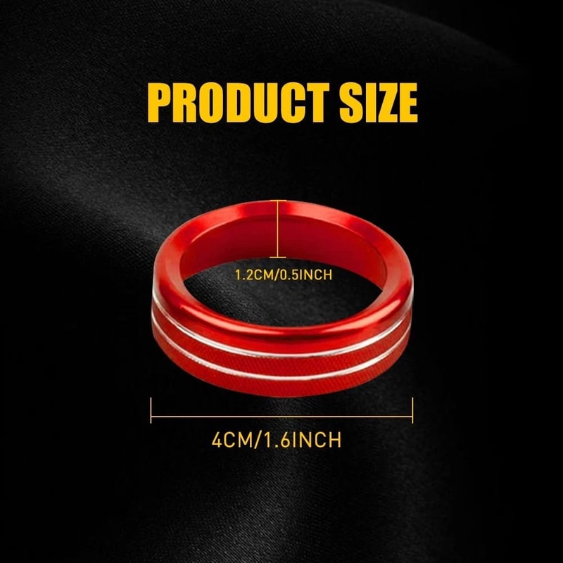 Audio Switch Knob Ring Cover Silver Air Conditioner Trim HighQuality Aluminum Alloy Accessory 7