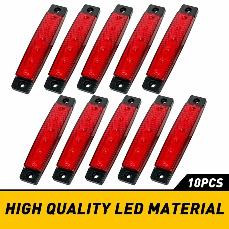 Rock Lights Underbody Light Red Pod LED Pack Durable Waterproof Marker Pods 6