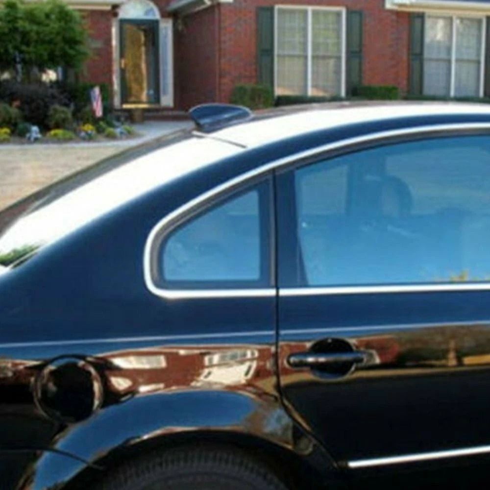 Roof Antenna Radio Upgrade BLACK Shark Fin Car FMAM Signal Aerial Accessories No Drill Install 10