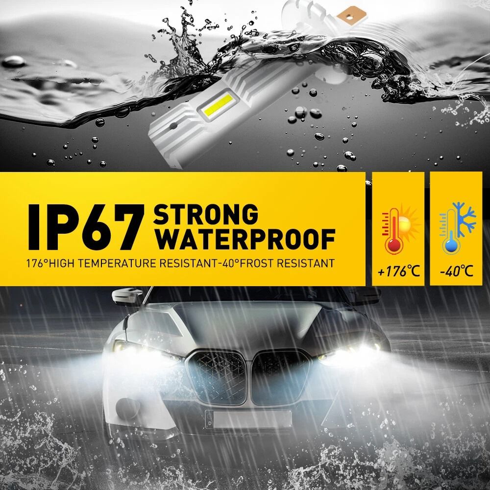 Bulb Conversion Kit White LED Headlight Low Beam 6500K Bright White Halogen Replacement Stable Outp 7