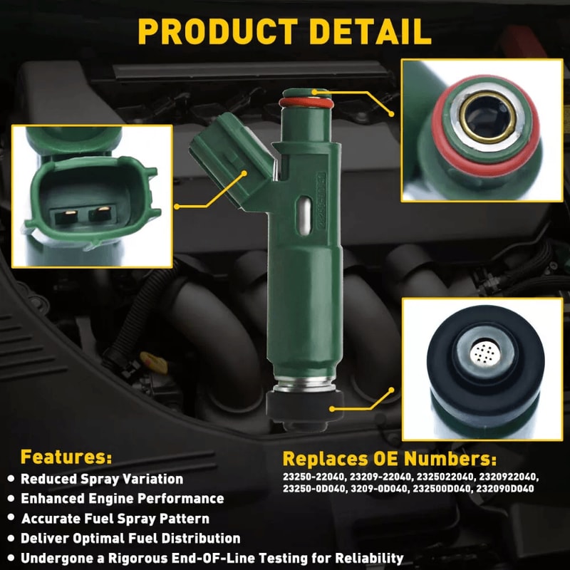 Celica Matrix Fuel Injectors Engine Injector Set Fast Start Better MPG Direct Replacement Fit 4