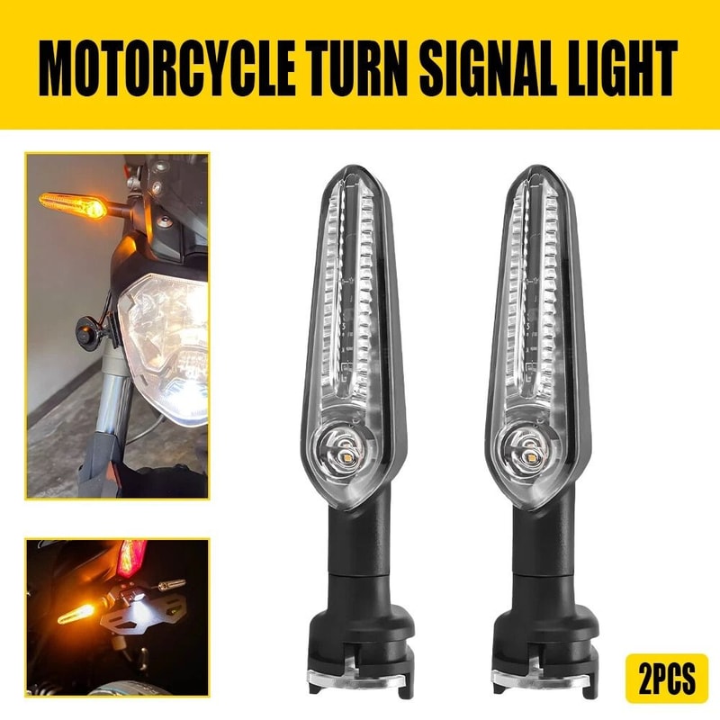Amber Lamp LED Turn Signal Light Waterproof Motorcycle Indicator Bright Front Rear Blinker 9