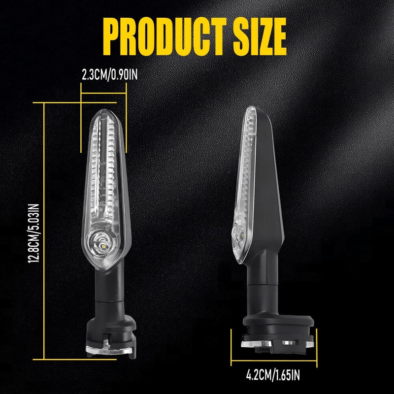 Amber Lamp LED Turn Signal Light Waterproof Motorcycle Indicator Bright Front Rear Blinker 3