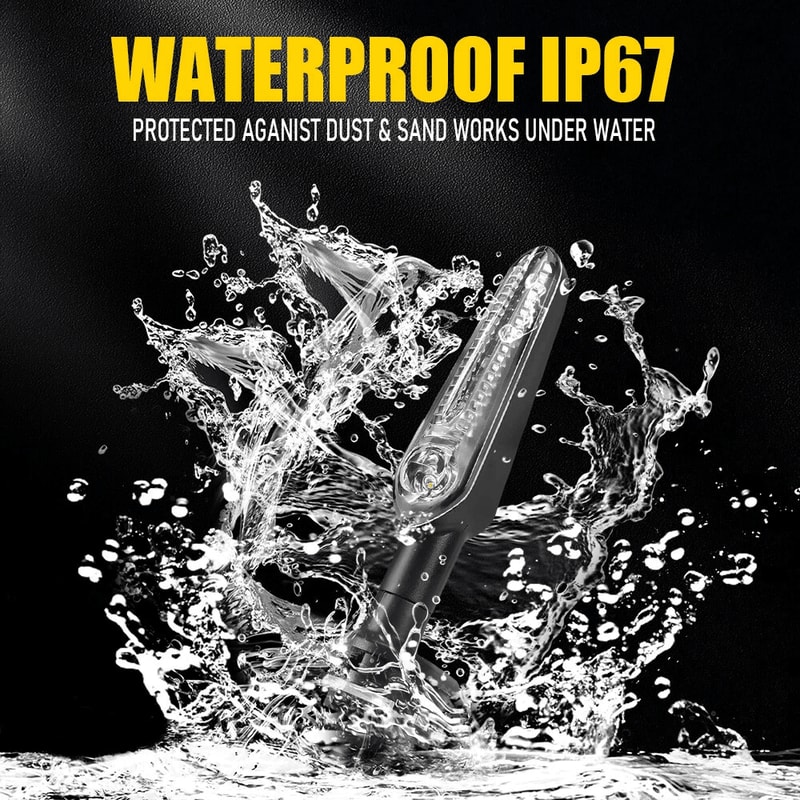 Amber Lamp LED Turn Signal Light Waterproof Motorcycle Indicator Bright Front Rear Blinker 5