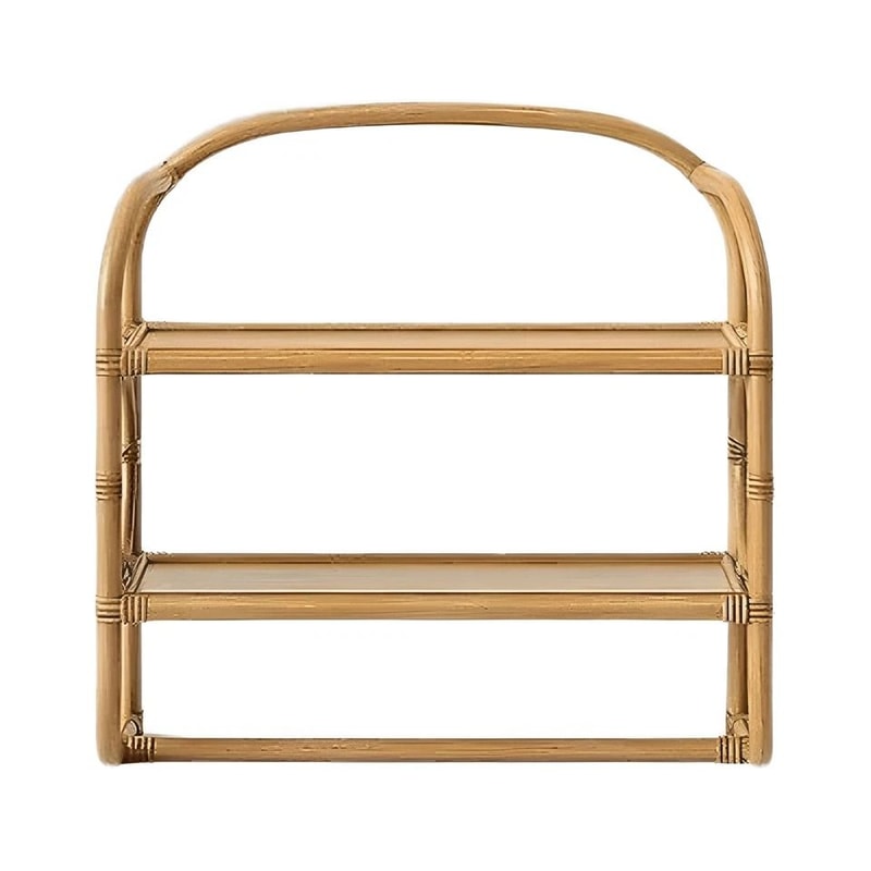 Wall Mounted Shelf Towel Bar Threshold Tan Look Honey Bathroom Wall Storage 1