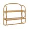 Wall Mounted Shelf Towel Bar Threshold Tan Look Honey Bathroom Wall Storage 2