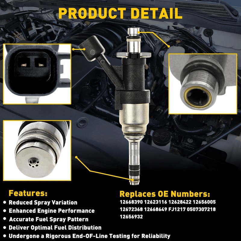 Premium Fuel Injector Set Fuel Injectors GM Trucks Leak Tested Nozzles Direct Replacement Efficient 2