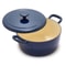 Oxford Blue Cast Enamel Dutch Oven Enameled Cast Iron Self Basting Lid Induction Safe Cooker 0