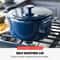 Oxford Blue Cast Enamel Dutch Oven Enameled Cast Iron Self Basting Lid Induction Safe Cooker 1