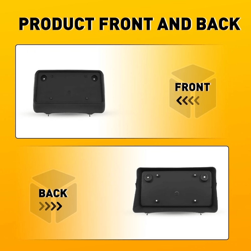 License Plate Front Bracket Durable ABS Easy Install 7