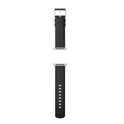 genuine leather classic watch band, black full stitching strap for watch series, universal pin