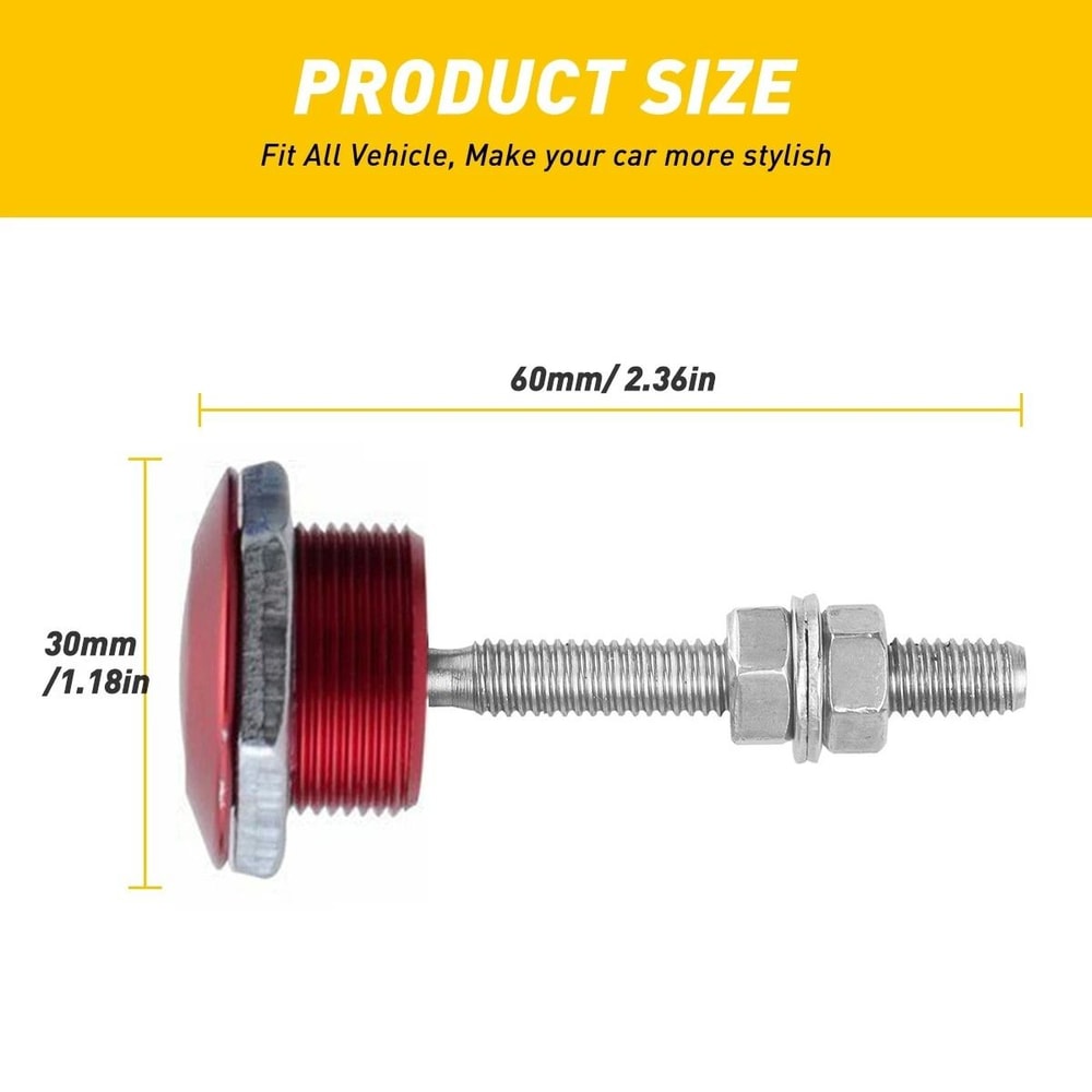 Quick Release Hood Universal Push Button Car Bumper Latch Bonnet Pins Lock Clip 5