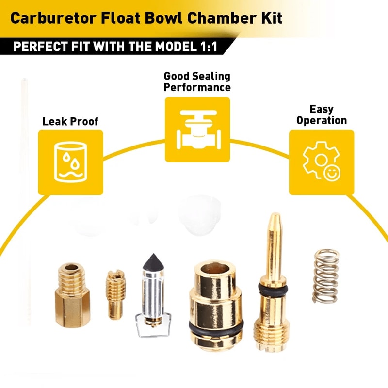 Carb Jets Needle Carburetor Rebuild Kit HighQuality Gasket Set 3