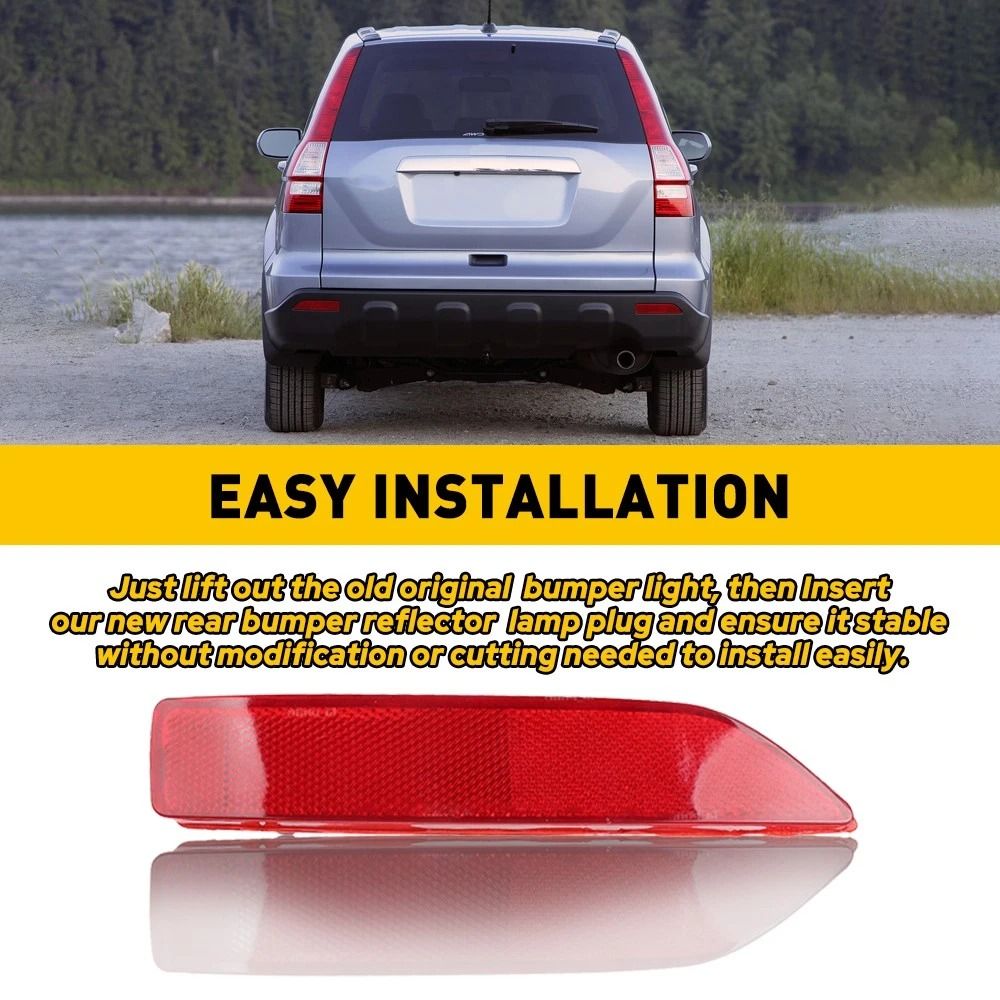 Rear Bumper Reflector Right Driver Side Light Tail Lamp Case Sealed ABS Lens Easy Install 2