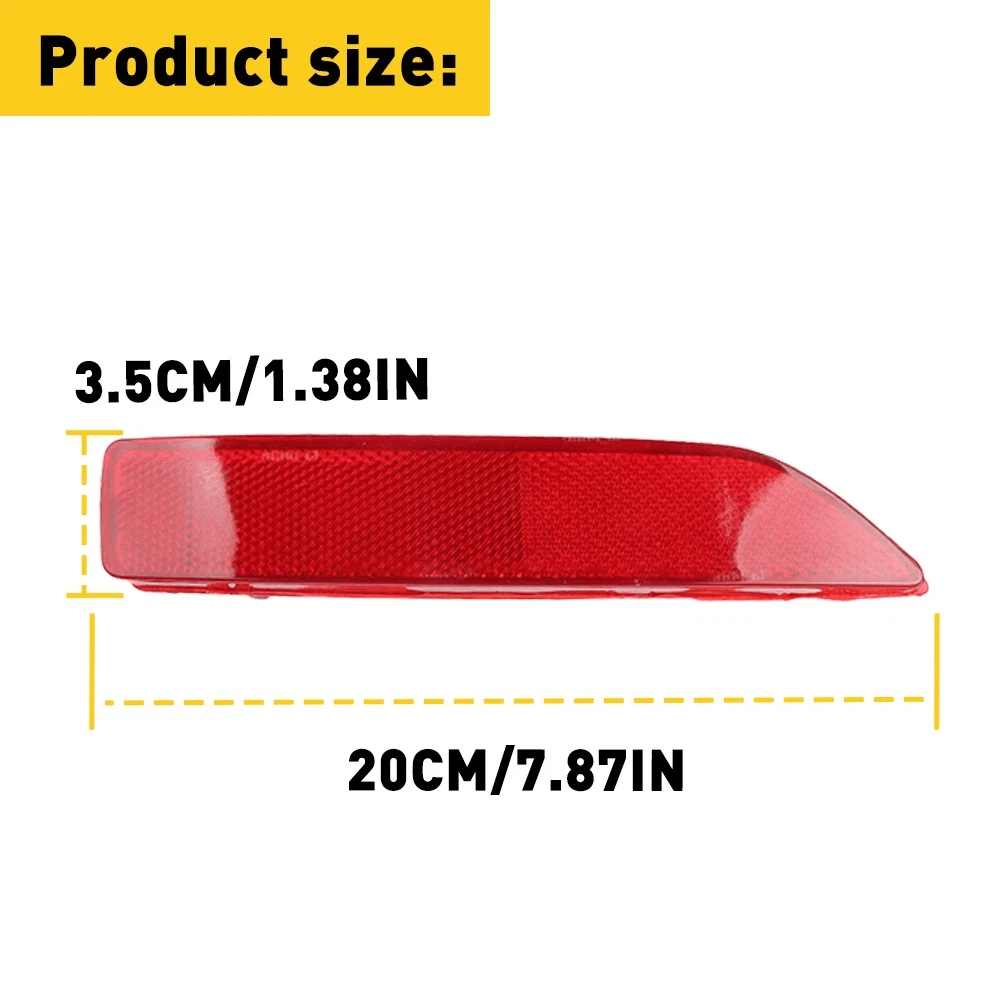 Rear Bumper Reflector Right Driver Side Light Tail Lamp Case Sealed ABS Lens Easy Install 5