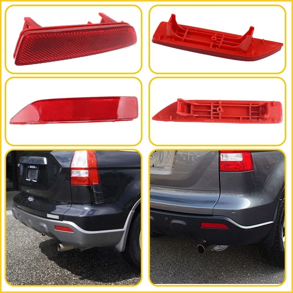 Rear Bumper Reflector Right Driver Side Light Tail Lamp Case Sealed ABS Lens Easy Install 6