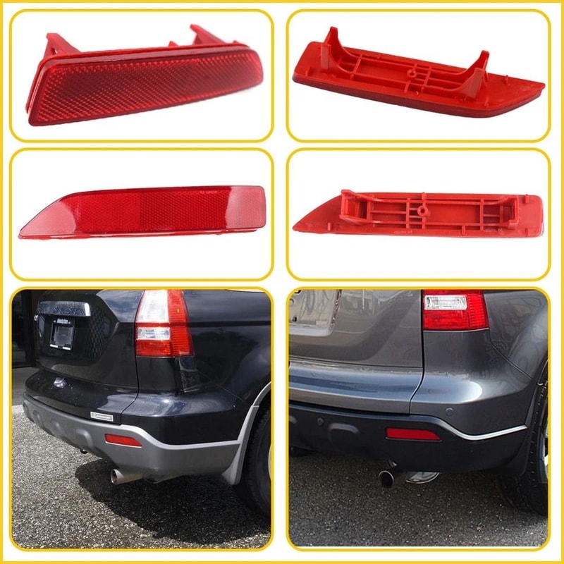Rear Bumper Reflector Right Driver Side Light Tail Lamp Case Sealed ABS Lens Easy Install 6