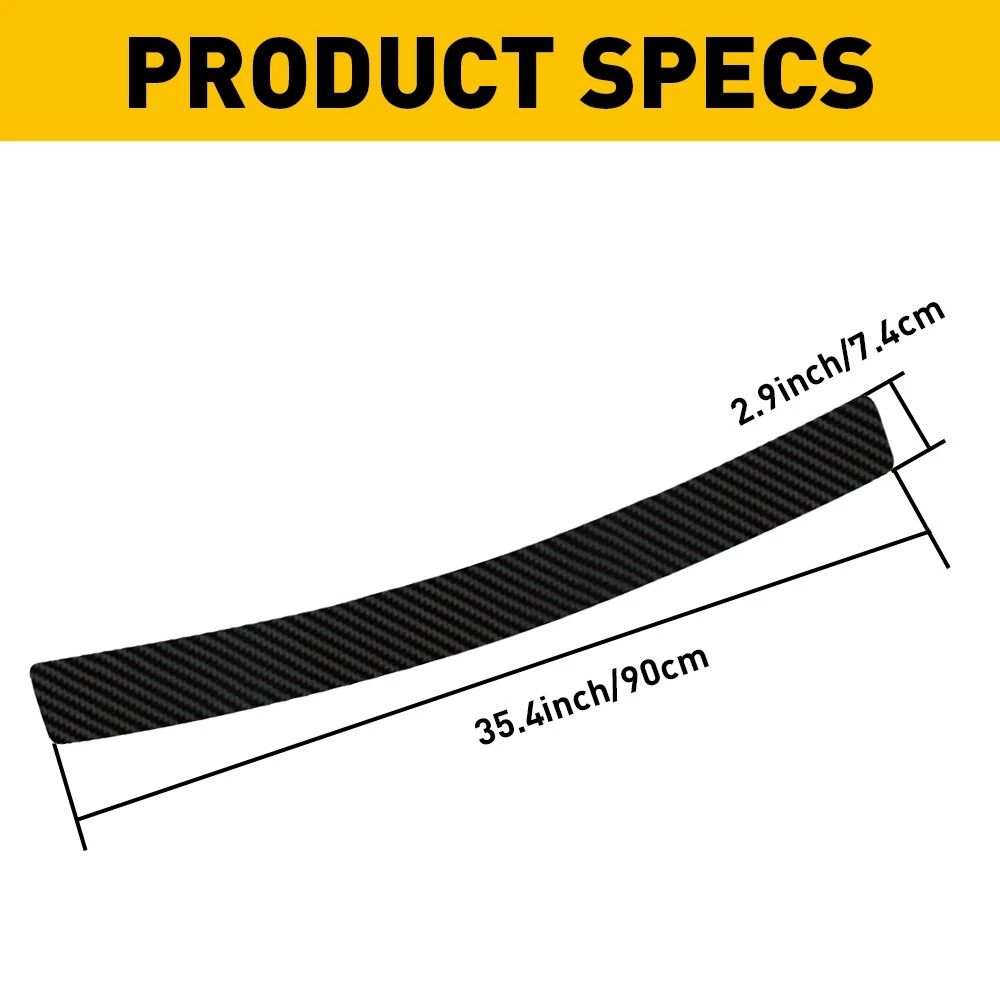 Trunk Sill Plate Cover Rear Bumper Protector Pad Guard Trim Cover Black Rubber 1